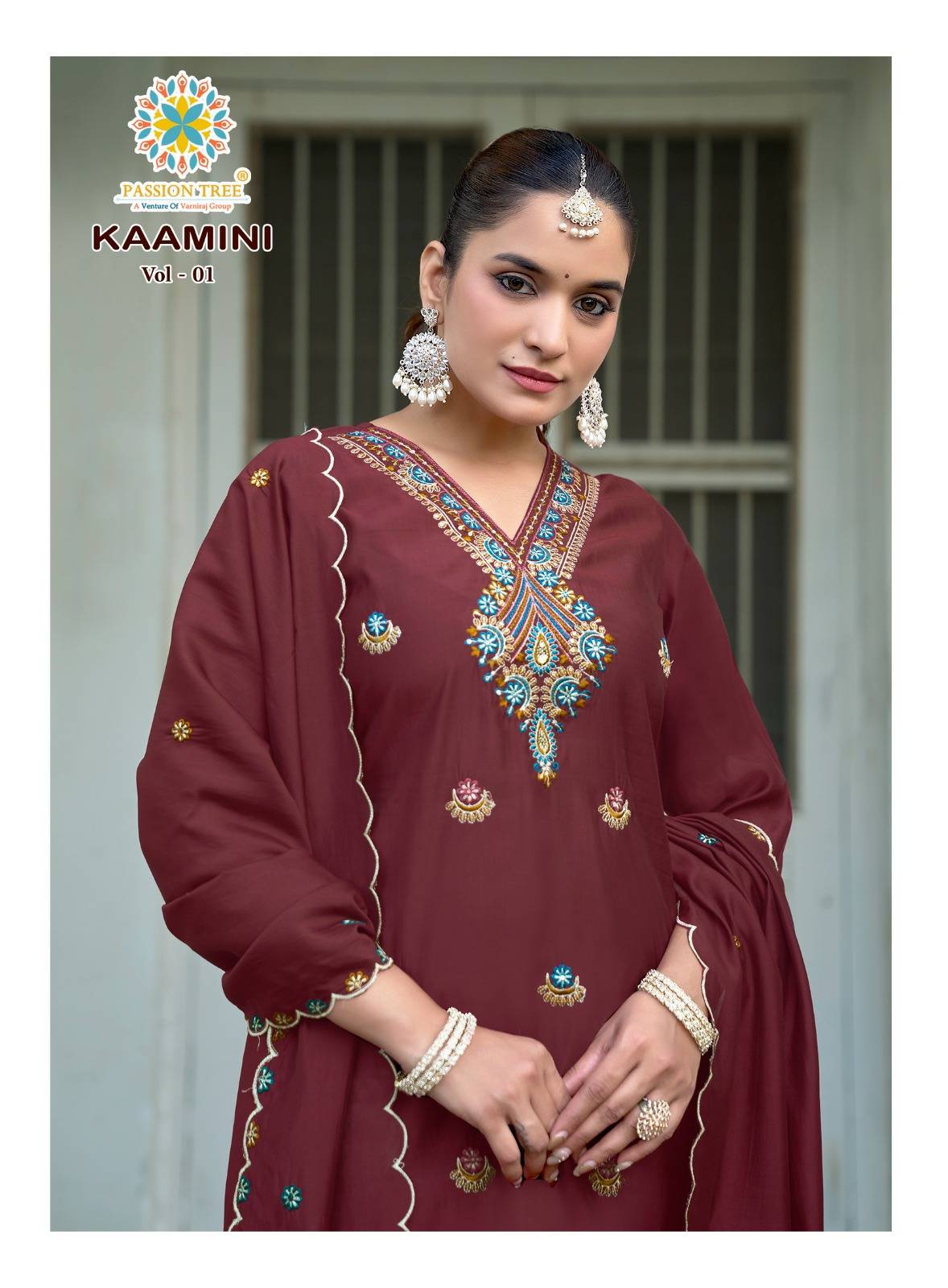 KAAMINI VOL-1 By Passion Tree 1001 To 1008 Series Beautiful Festive Suits Colourful ROMAN SILK Stitched Dresses At Wholesale Price